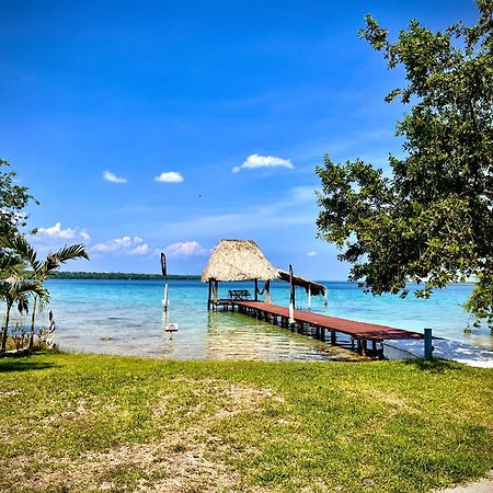 Cabana Con Muelle Privado En La Laguna De Bacalar Bagian luar foto