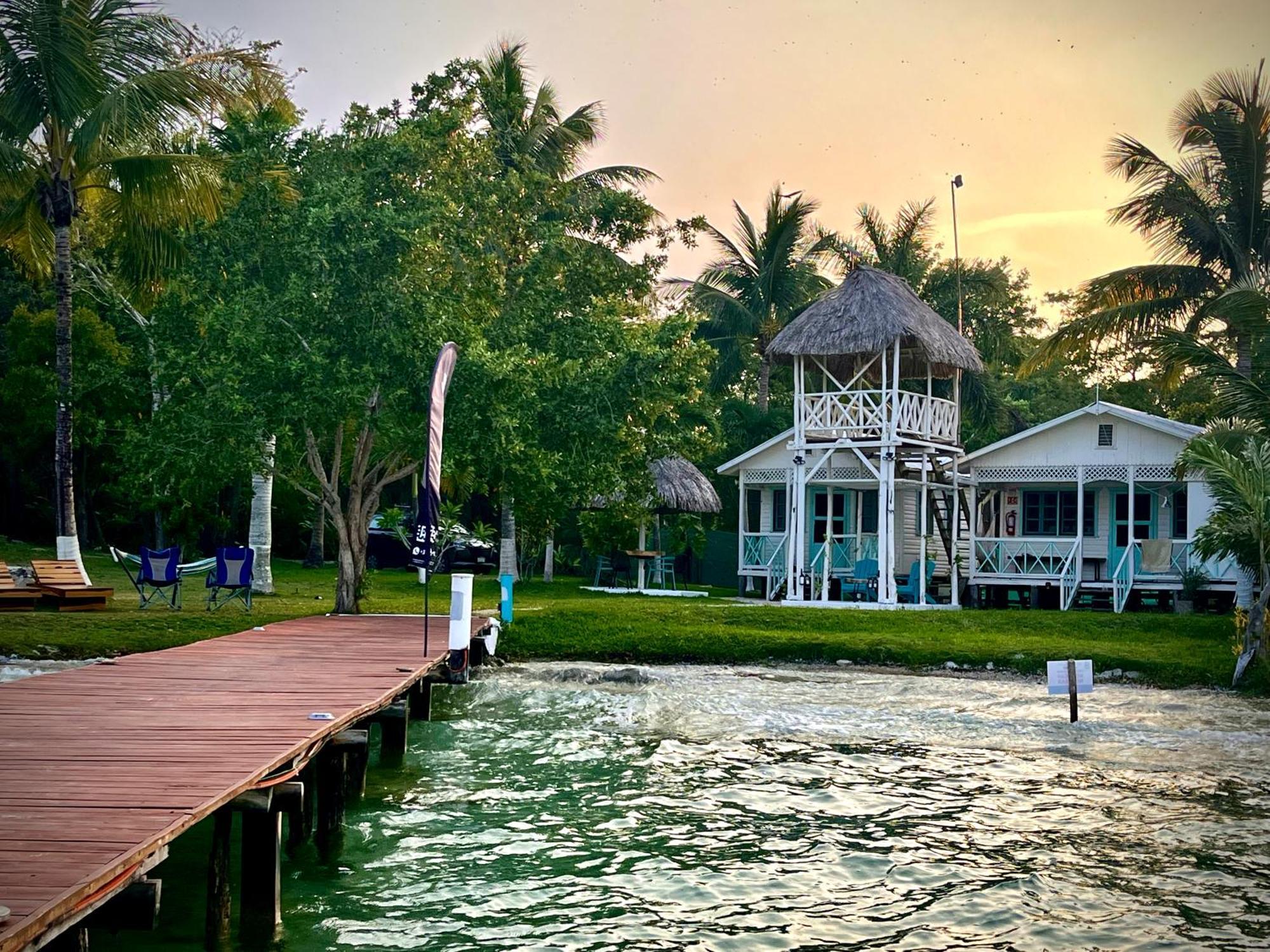 Cabana Con Muelle Privado En La Laguna De Bacalar Bagian luar foto