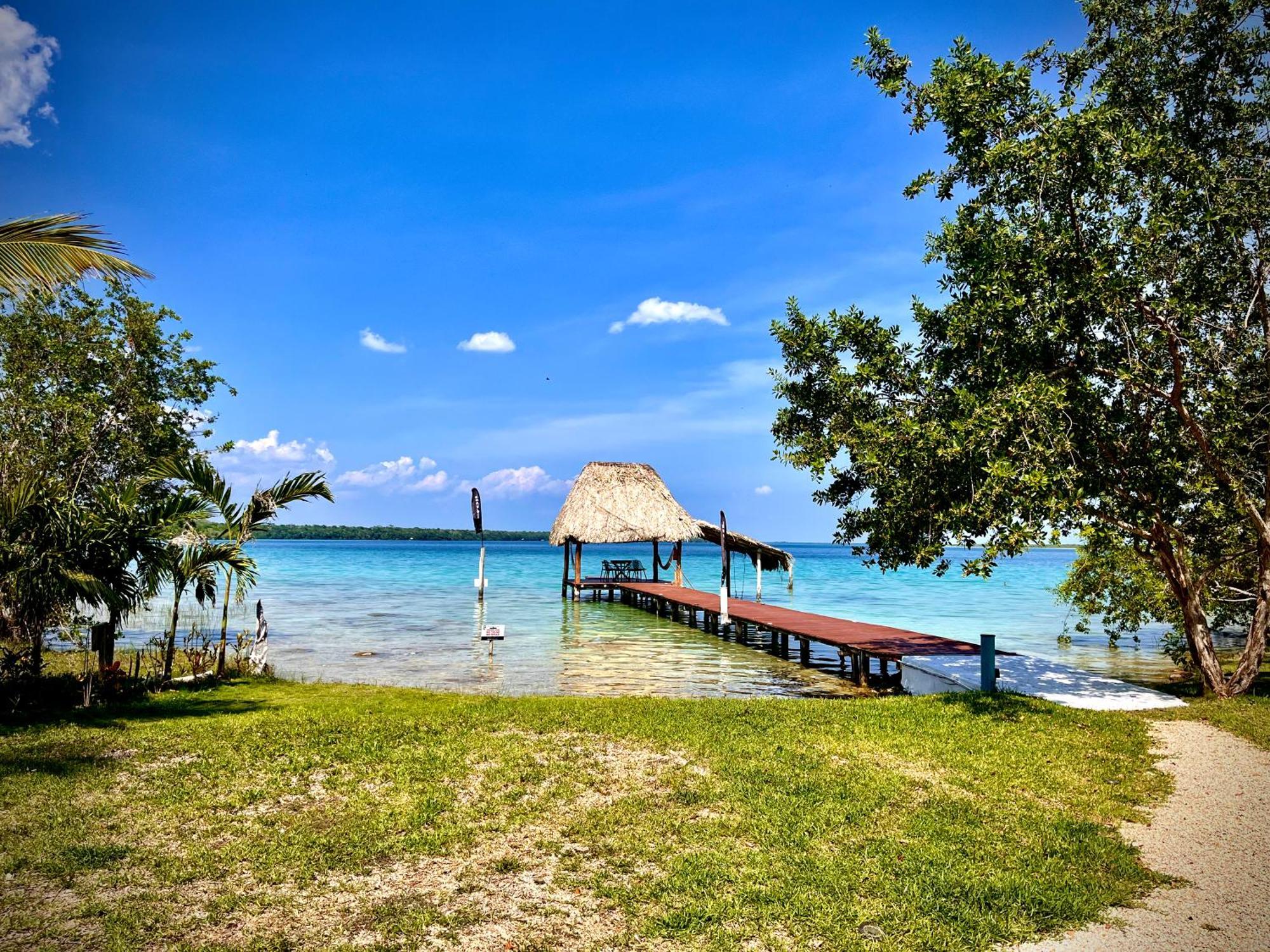 Cabana Con Muelle Privado En La Laguna De Bacalar Bagian luar foto