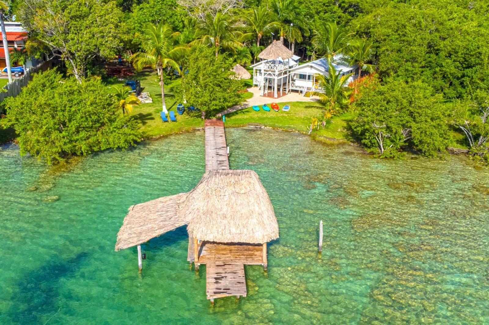 Cabana Con Muelle Privado En La Laguna De Bacalar Bagian luar foto