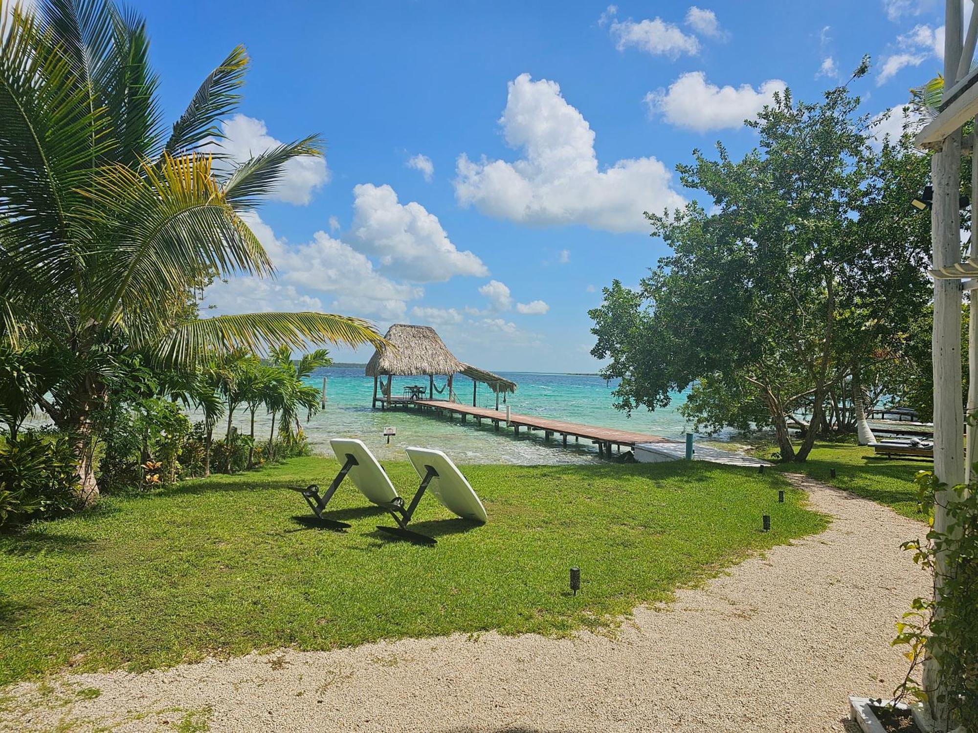 Cabana Con Muelle Privado En La Laguna De Bacalar Bagian luar foto